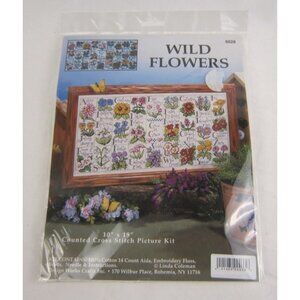 Design Works #8828 Wild Flowers Counted Cross Stitch Kit 10" x 19" - New -Sealed